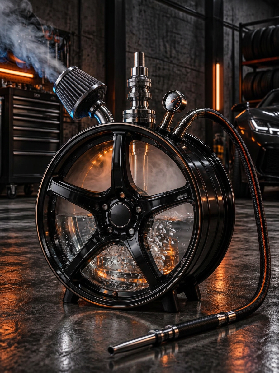 Makroansicht der Custom Felgen-Shisha